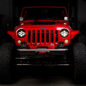 Jeep Wrangler JK Headlights - Baja Designs - DOT LP6 LED - Amber - `07-`18